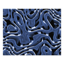 Swiryly Blue Chrome Abstract Art Photograph