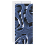 Swiryly Blue Chrome Abstract Art Rack Card Design