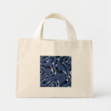 Swiryly Blue Chrome Abstract Art Tote Bag
