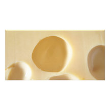 SWISS CHEESE SURFACE TEXTURE CREAM  CIRCLES HOLES PERSONALIZED PHOTO CARD