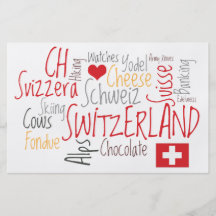 Swiss Events, Fondue Parties, Switzerland Theme Custom Flyer