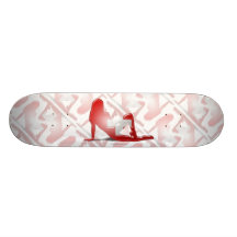 Swiss Girl Silhouette Flag Custom Skate Board