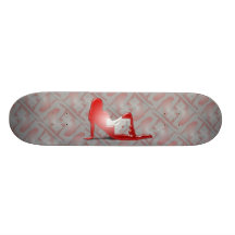 Swiss Girl Silhouette Flag Skate Deck