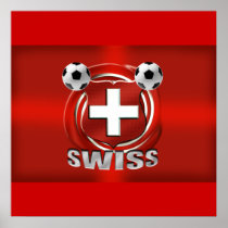 Swiss logo Soccer Fussball Presents Print