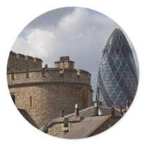 Swiss Re Building Round Sticker