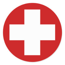 Swiss Red Cross Emergency Roundell Stickers