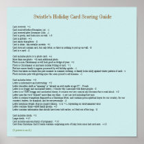 Swistle Holiday Card Scoring Guide Poster 11x11