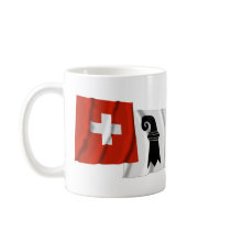 Switzerland & Basel-Stadt Waving Flags Mug