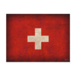 Switzerland Flag Distressed Postcards