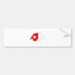 Switzerland Flag Map full size Bumper Sticker
