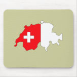 Switzerland flag map mousepads