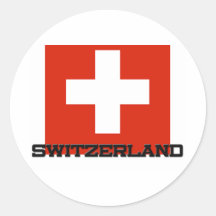 Switzerland Flag Round Sticker