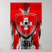 Switzerland Fussball Large Poster Print