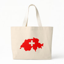 Switzerland Map Canvas Bags