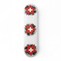 Switzerland Star Skateboard Deck
