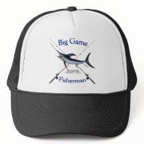 Swordfish big game fisherman tshirt trucker hats