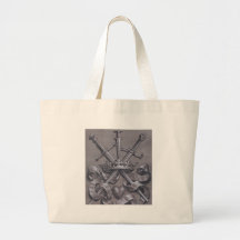 Swords Crown and Heart Canvas Bag