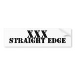 sXe sticker XXX Bumper Stickers