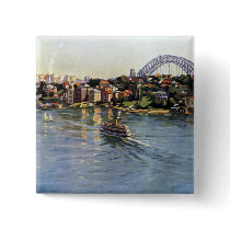 Sydney Harbour, Australia Pinback Buttons