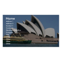 Sydney Opera House With Sydney Ferry "Collaroy" Business Card Templates