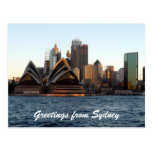 sydney opera skyline postcard