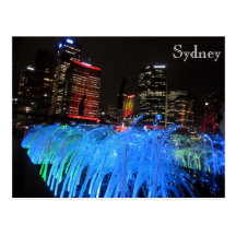 sydney vivid circular quay postcard