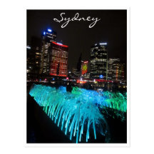 sydney vivid green postcards