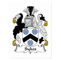 Sykes Family Crest Postcard
