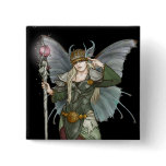 Sylph; Elven master sorceress, by Kathrin Polikeit buttons