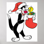 Sylvester Cat with stocking posters