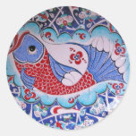 Symbol of Fortune / Tile art Round Stickers