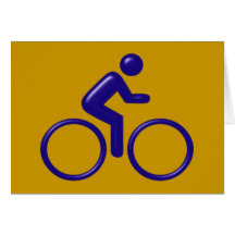 Symbol Radfahrer bicyclist Grußkarte