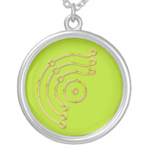 Symbol RUNA / GOLD green Necklaces