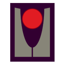 Symbol Stier bull Hörner horns rote Sonne red sun Postkarten