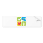Symbols of Faith Hope Love and Peace bumper stickers
