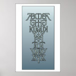 Symmetrical Alphabet Ambigram Poster posters