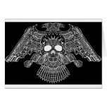 Symmetrical Skull with Guns and bullets by Al Rio cards