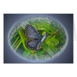 Sympathy Blue Butterfly Greeting Card