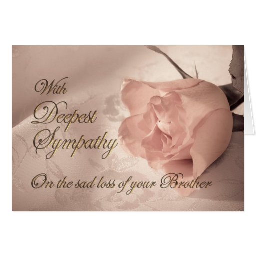 Sympathy Card On The Of A Brother Zazzle Sympathy Card On The Of A Brother Zazzle