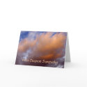 Sympathy cared - peach colour clouds cards