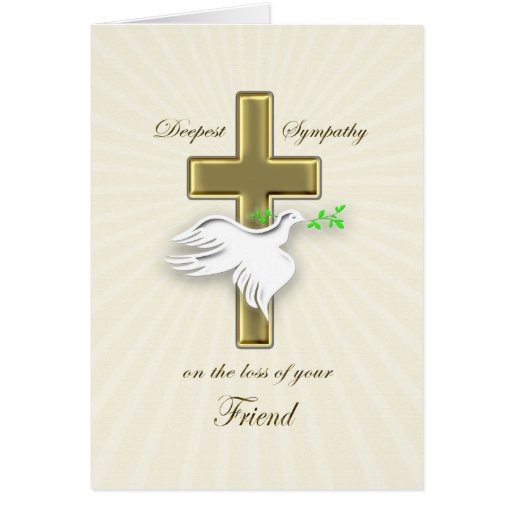 Sympathy for loss of friend greeting card | Zazzle