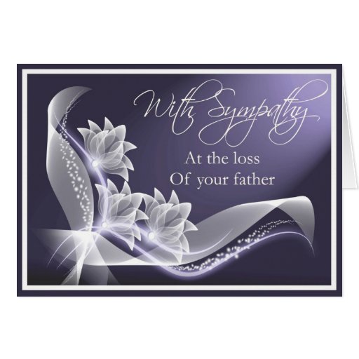 Sympathy Loss Of Father Greeting Card Zazzle