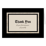 Sympathy Thank You Note Card -- Classic Design