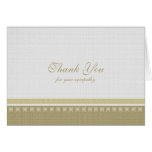 Sympathy Thank You Note Card - Classic Elegance