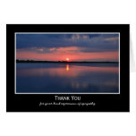 Sympathy Thank You Note Card -- Gorgeous Sunset