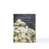 Sympathy Thank You Note Card -- Spring Blossoms