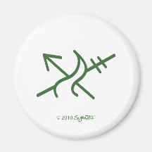 SymTel Green Courageous Symbol Magnet