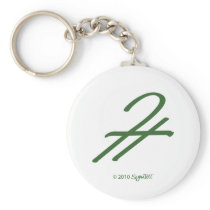 SymTell Green Admiration Symbol Key Chain