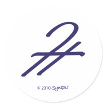 SymTell Purple Admiration Symbol Sticker