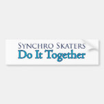 Synchro Skaters Do It Together Bumper Stickers